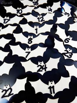 Fledys Holzfledermäuse mit Zahl